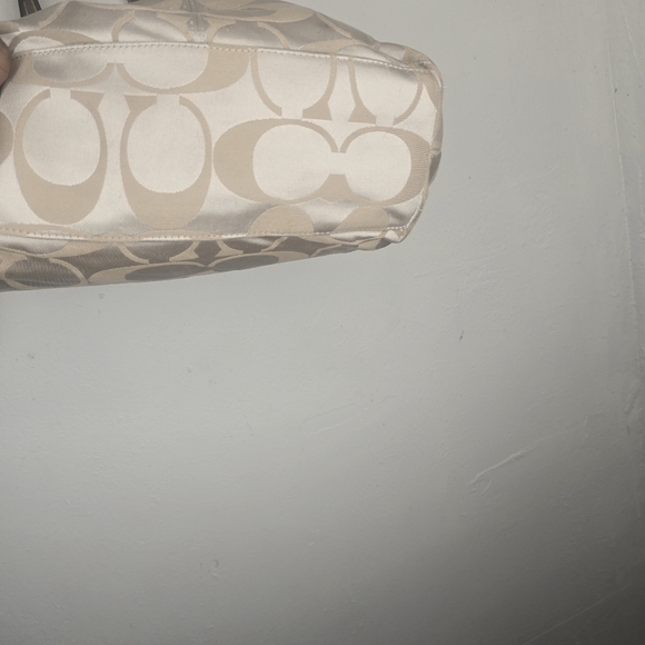 Coach Kahaki Tan Jacquard Signature Satchel Purse F16175 - Picture 8 of 11